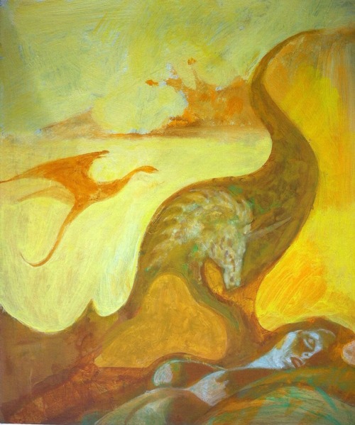 starxgoddess:Richard Powers - Yellow Dragon