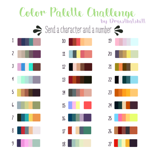 drawthisshitt:I created a color palette challenge. Feel free...