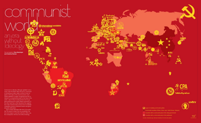 Maptitude — Communist Countries And Parties Around The World