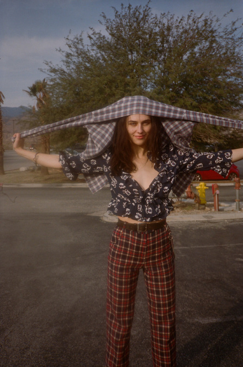 Dreamgirl Devon wearing her Cher Top in the desert. Photographed...