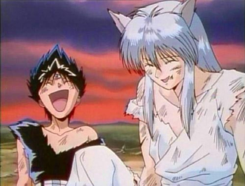 my art redraw screenshot redraw yu yu hakusho hiei youko kurama yyh