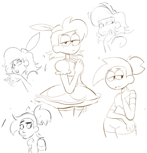 stevieborbolla:enid and elodie doodles i have lying around!