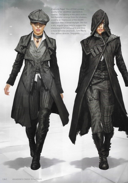 video-games-girls-play-to:Evie Frye’s unused costumes designs...