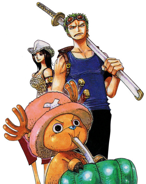 robinswhitehat:Chopper, Zoro & Robin from the cover of...