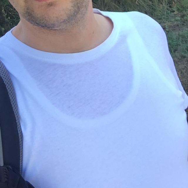 undershirt visible