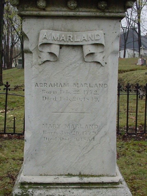 Abraham Marland and wife Mary Sykes. He is recognized as one of...