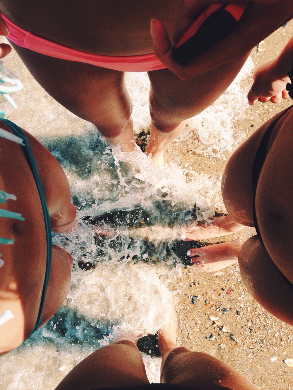 Beach babes caught sunbathing