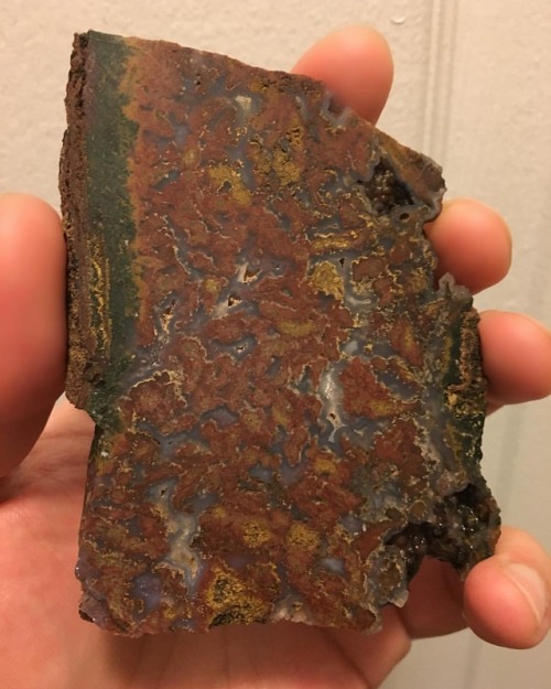 This is an incredibly rare, Red Plume Agate, found near the town...