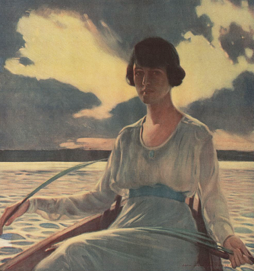 yesterdaysprint:The Girl in the Boat byJohn Newton...