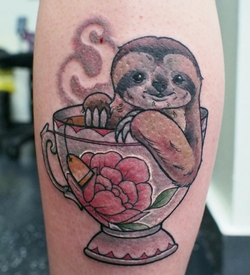 sloth neo traditional tattoo Tumblr   sloth tattoos