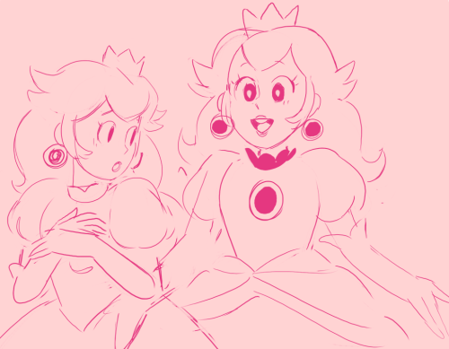 ggdgart:princess peach and bowser