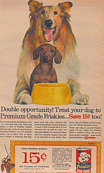 Dachshund Parade Vintage - Vintage Dachshund dogfood advertisement on...