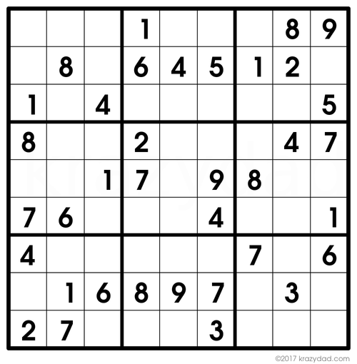 little puzzler solve this puzzle at krazydad easy sudoku fill in