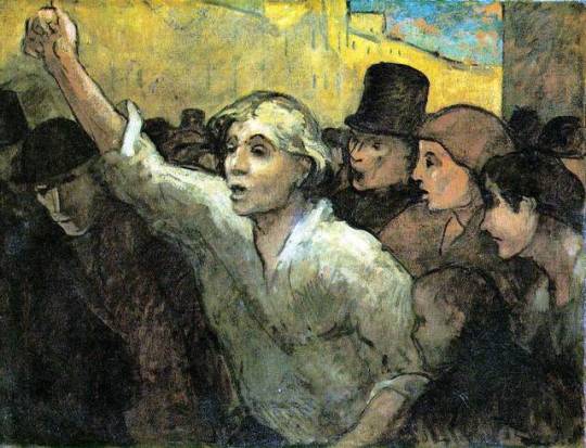 The Insurrection, 1858, Honore Daumier Medium: oil,canvas