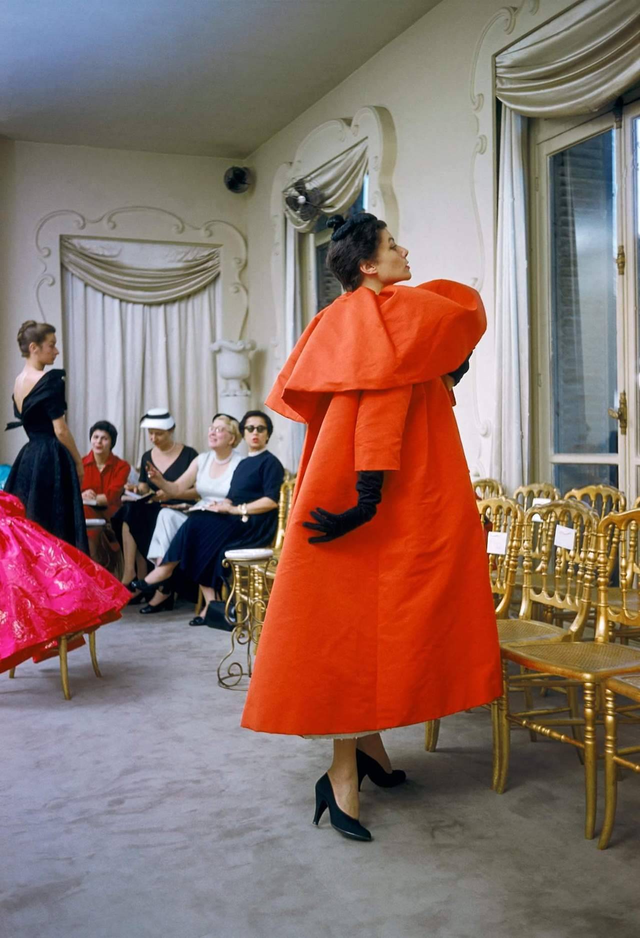 Mademoiselle Matea — Balenciaga fashion show in Paris, France in 1954