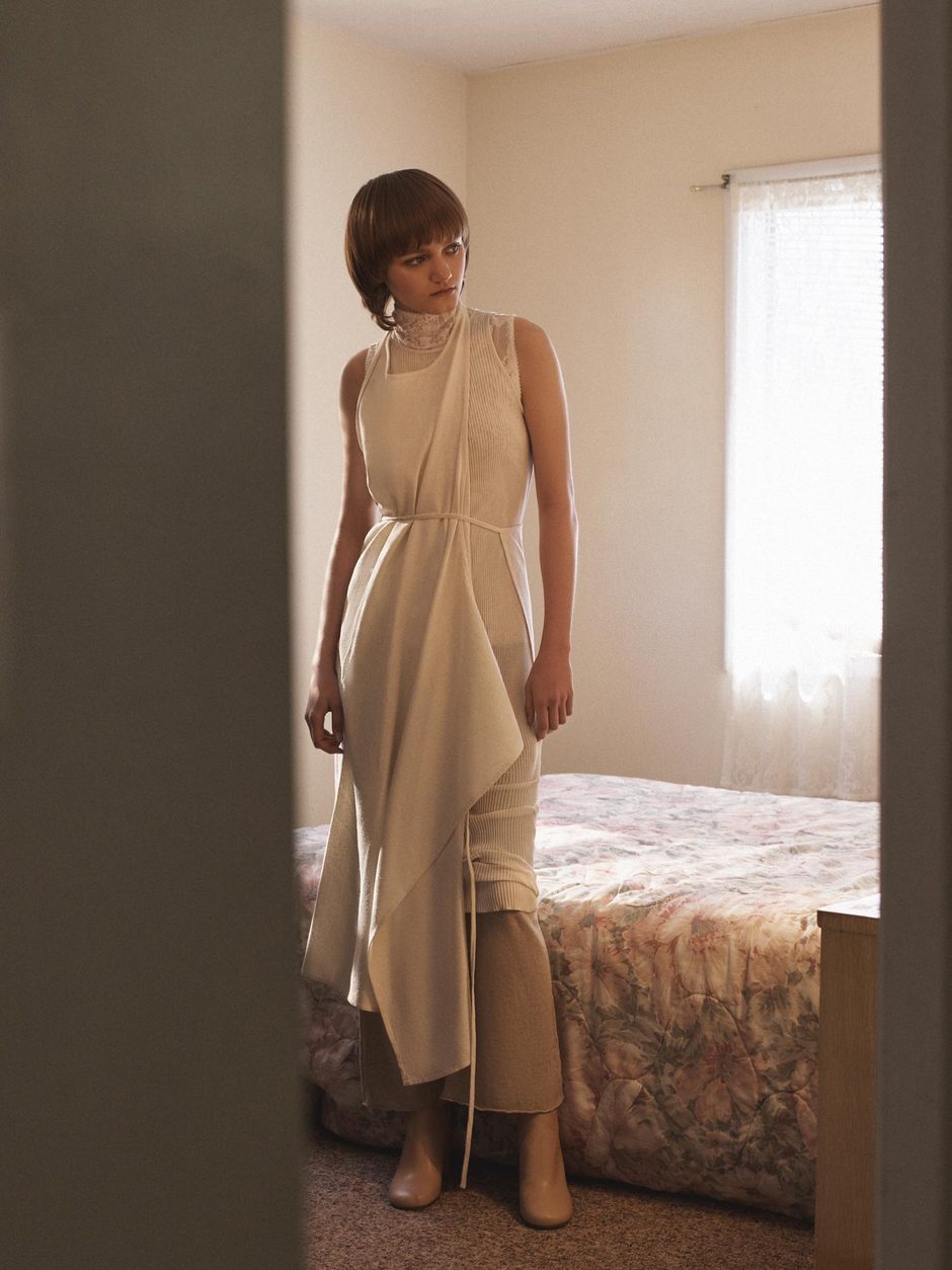 <p>Photo by Hans Neumann for Totokaelo Collection. Shot at the Silver Sands Motel in Greenport, N.Y. Model is Peyton Knight.</p>