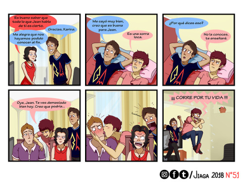 51 jiaga dany jean karina comic webcomic humorgrafico ilustracion dibujo art color santiago chile boys girls gay lesbiana gaysantiago gaychile lgb lgbtttiq pelaeldiente