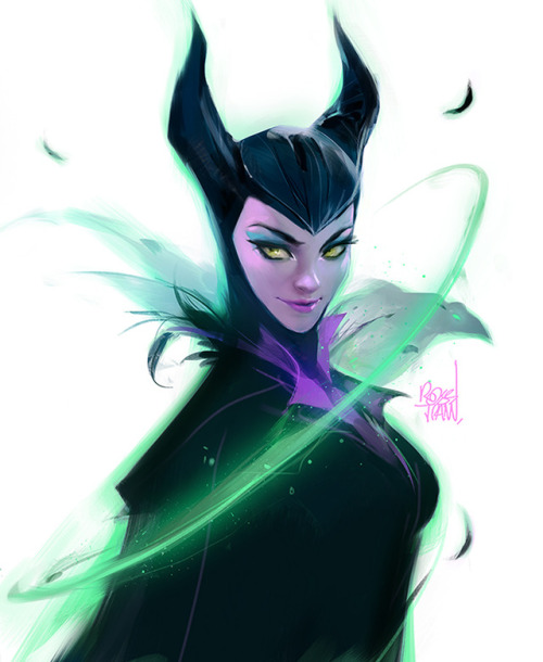 rossdraws:Drawing Maleficent for this week’s Halloween themed...