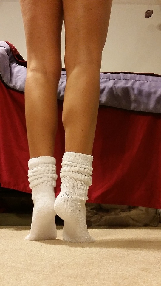 White Slouch Sock Smother | BDSM Fetish