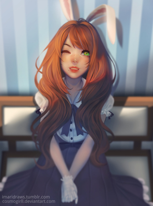bunny ears bunny lollita cute art digital art digital painting digital drawing Illustration character anime digitalartwork artists on tumblr mari draws imaridraws