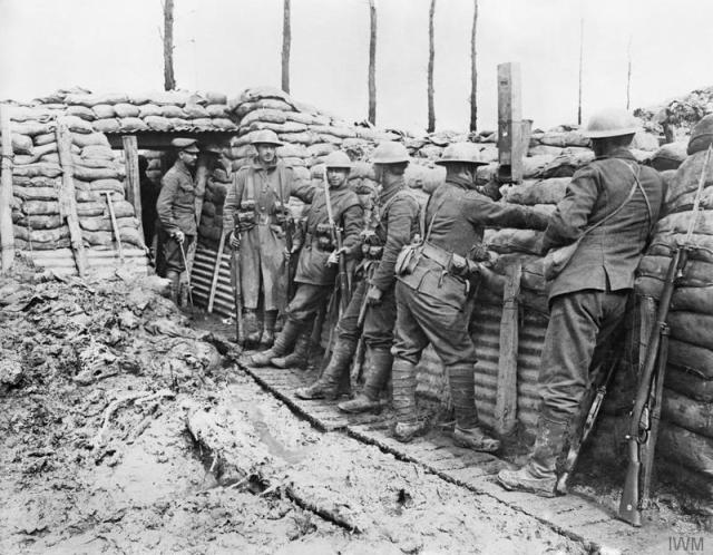 WWI OnThisDay — Infantry of the 1st Canadian Division having a...