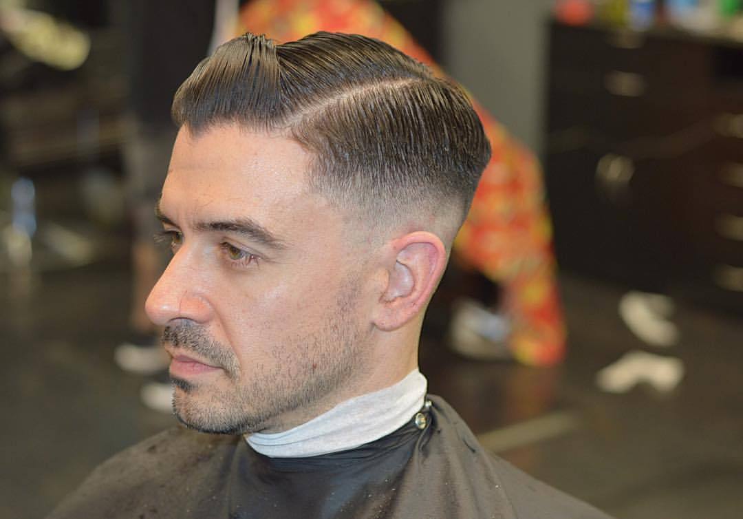 Typical Fashion Mid Fade Natural Part Barber Barbershopconnect