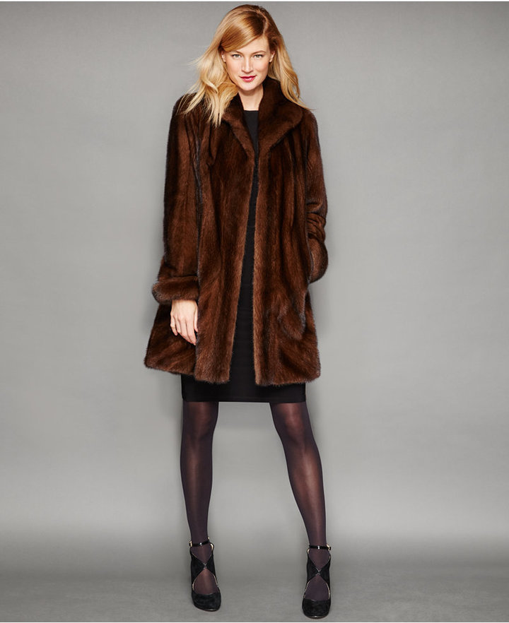 F*ck Yeah Fur - The Fur Vault Three-Quarter-Length Mink Fur Coat...