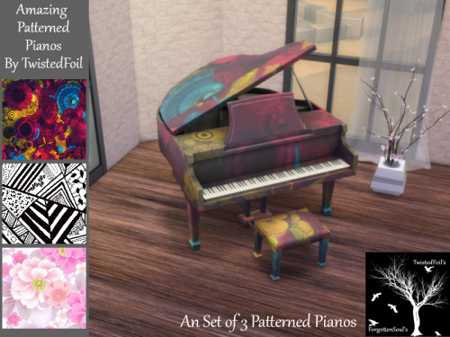 Twistedfoil Sims 4 Cc • Patterned Pianos