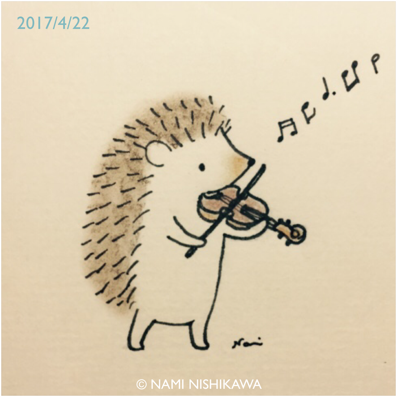 なみはりねずみ日記 1154 バイオリン Violin