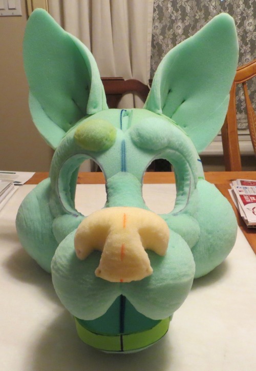 Finished foam head base.Onto fur.