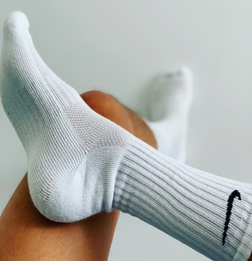 calf high white socks