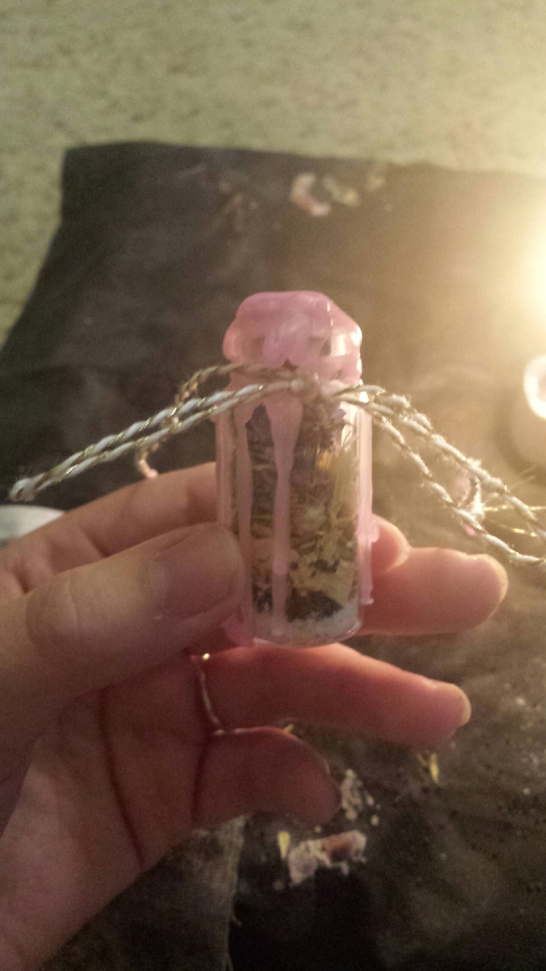 Witch Spell Bottle Sea Shell Attraction Healing Calming Spells