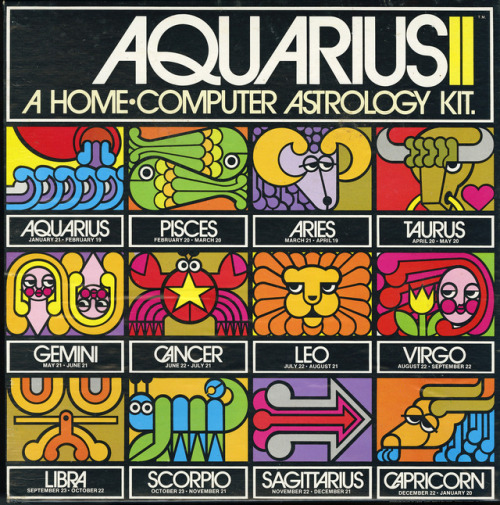 thegroovyarchives:1973 Aquarius II Home Computer Astrology Kit...