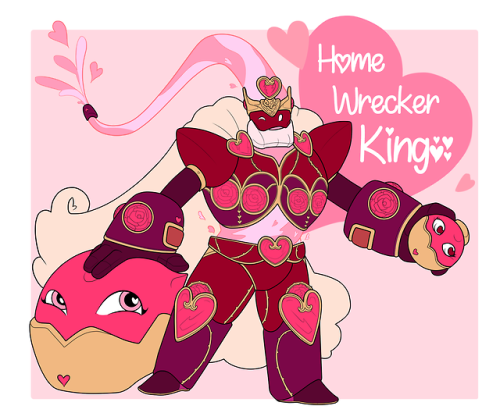 I figured I’d have a go at a valentines bomb king skin, this one...