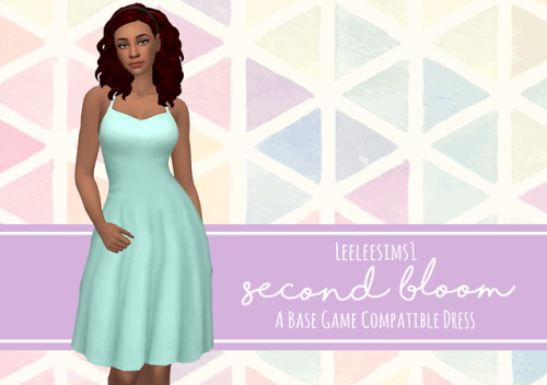 leeleesims1:Second Bloom - A Base Game Compatible DressThis...