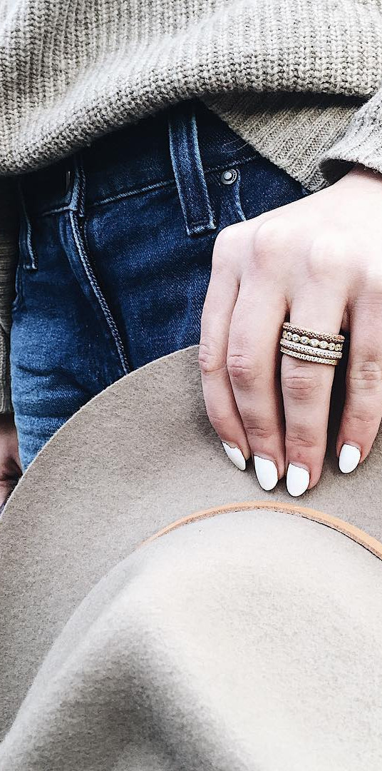 fashion news, celebrity games, women, spring, fashionstyle Stackable rings are a must. My favorites are from everlyrings, affordable and high quality. 