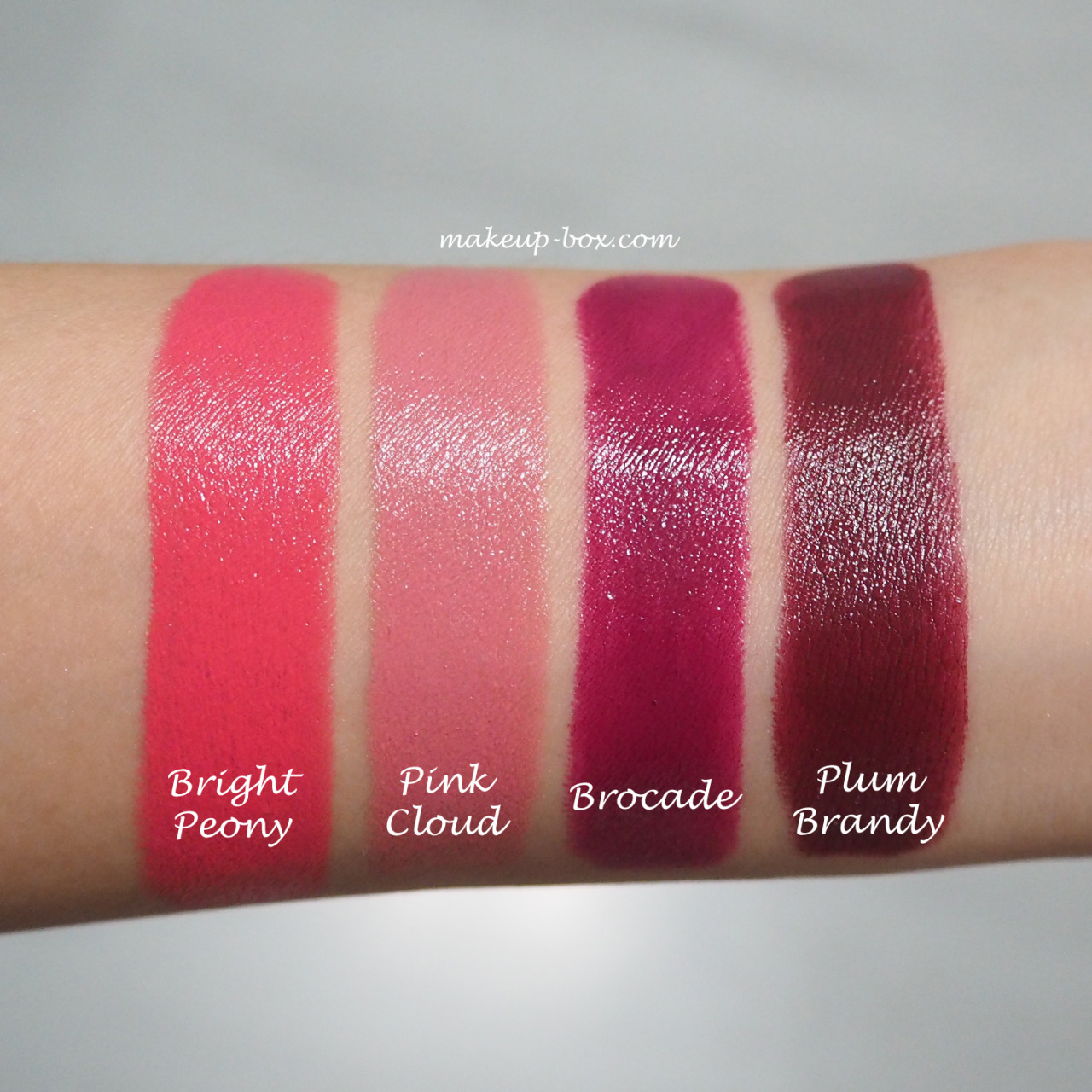 Christine Makeupbox Bobbi Brown Luxe Lipstick Swatches