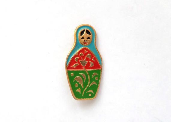 Cute Matryoshka enamel pin