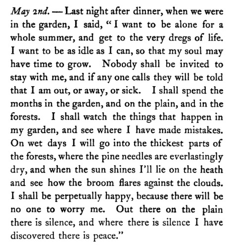 marcinemiller:Elizabeth von Arnim, The Solitary Summer