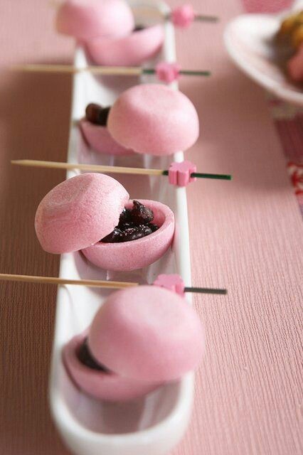 Pink wagashi