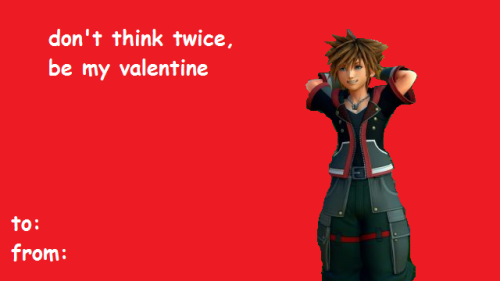 Lovely 77 Kingdom Hearts Valentine Card