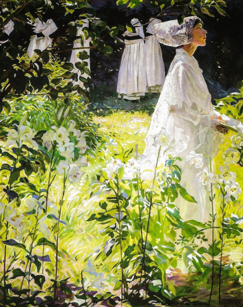 loumargi:A Convent Garden, Brittany, 1913. William John Leech