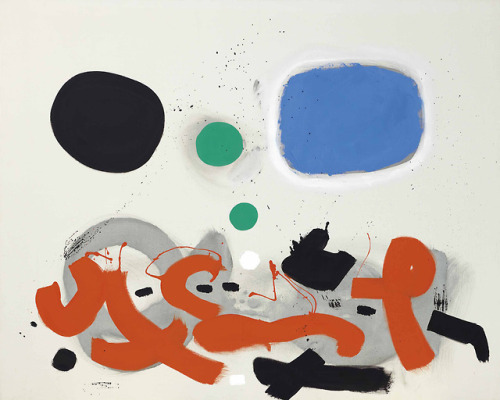 mauveflwrs:Adolph Gottlieb - Orange Calligraphy (1969)