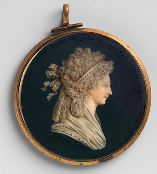 A portrait of Marie Thérèse Charlotte by Jacques Joseph de Gault, 1795.