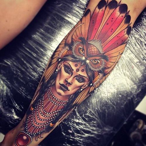 neo-traditional neo trad tattoo neo- trad new traditional tattoo new traditional tattoo color colour leg tatuaje tinta ink so good cool cool tatoos cool tattoo