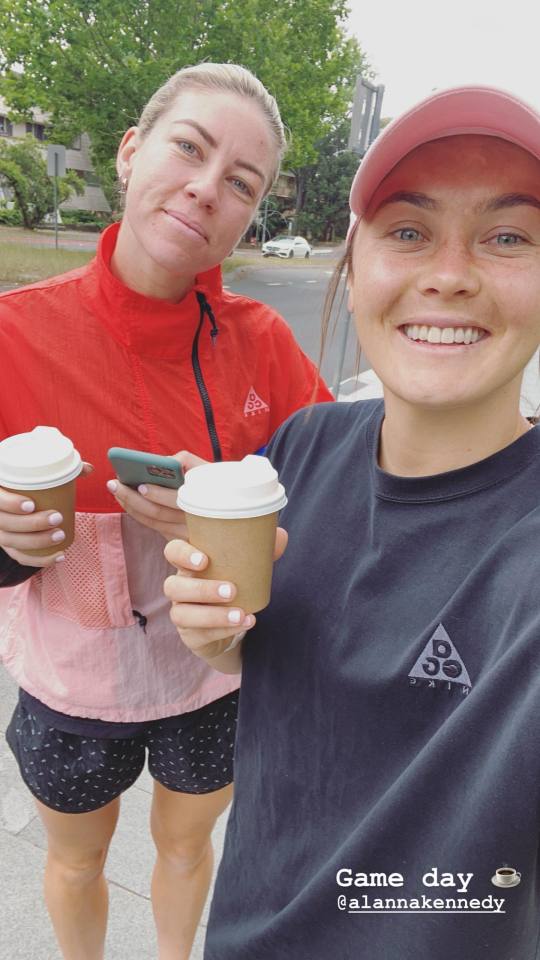 “Game day ☕” (📷 from Caitlin’s Instagram Story)