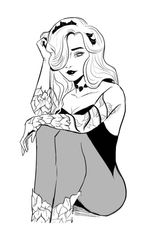 Inktober inktober2018 poison ivy poison ivy poisonous art ink sketch dc dc comics