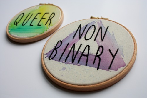 my embroidery hand embroidery queer non binary embroidery hoop etsy lqbtq lgbtqia embroidered text embroidered script hoop art embroidery hoop art hoopla