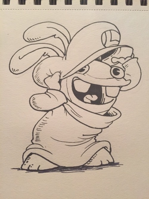 beapeabear:Luigi Rabbid with his oversized clothes is the best...