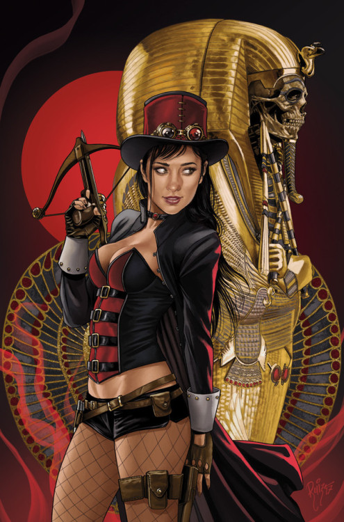 naughtyhalloweenart:Van Helsing vs The Mummy of Amun byRuiz...